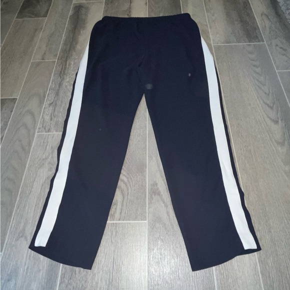 Women's J. Crew Navy Blue & White Tuxedo Stripe Jogger Pants - Picture 4 of 10